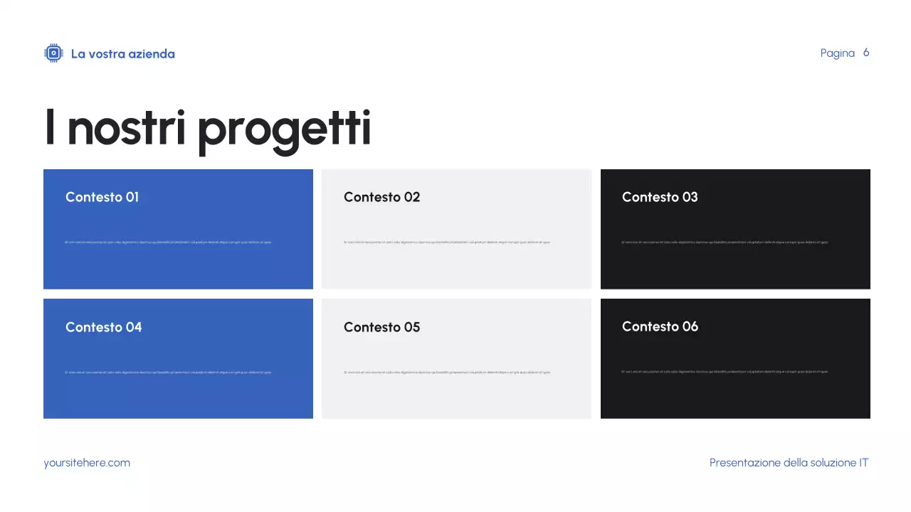 Presentazione IT moderna blu