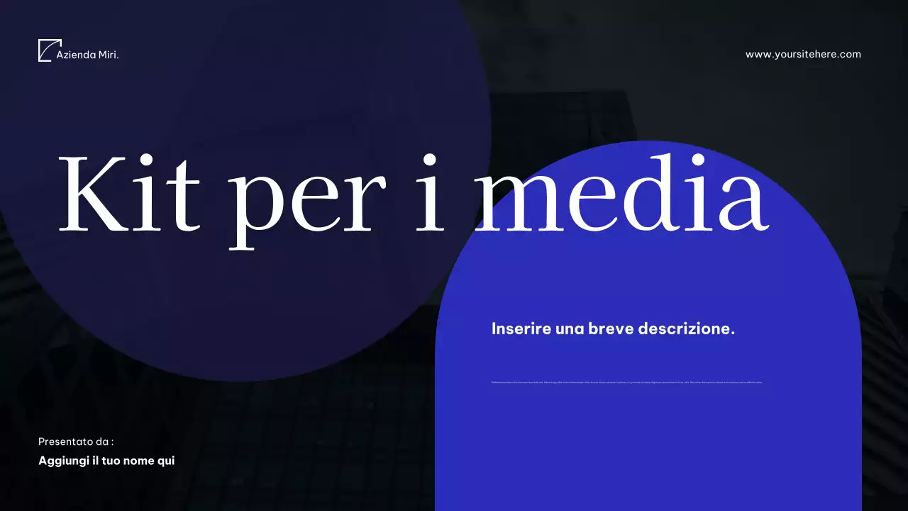 Documento multimediale moderno blu