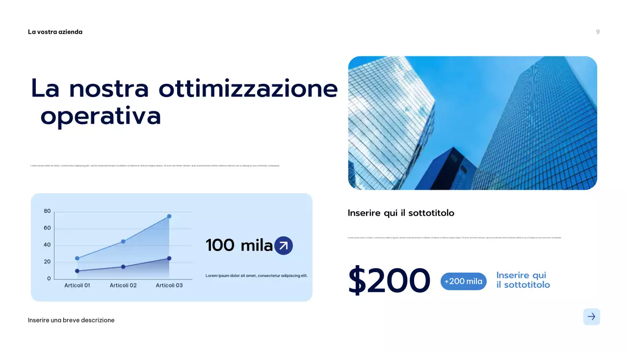 Presentazione aziendale moderna blu