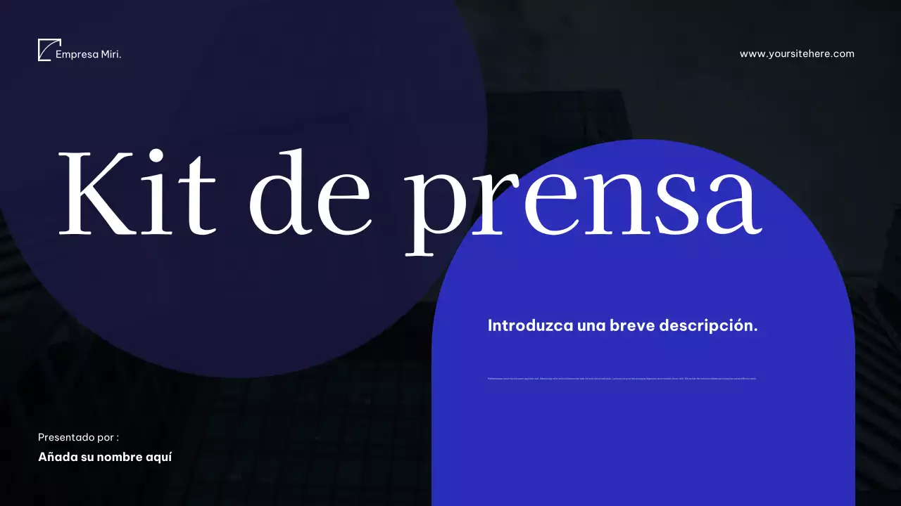Documento de medios modernos de Blue