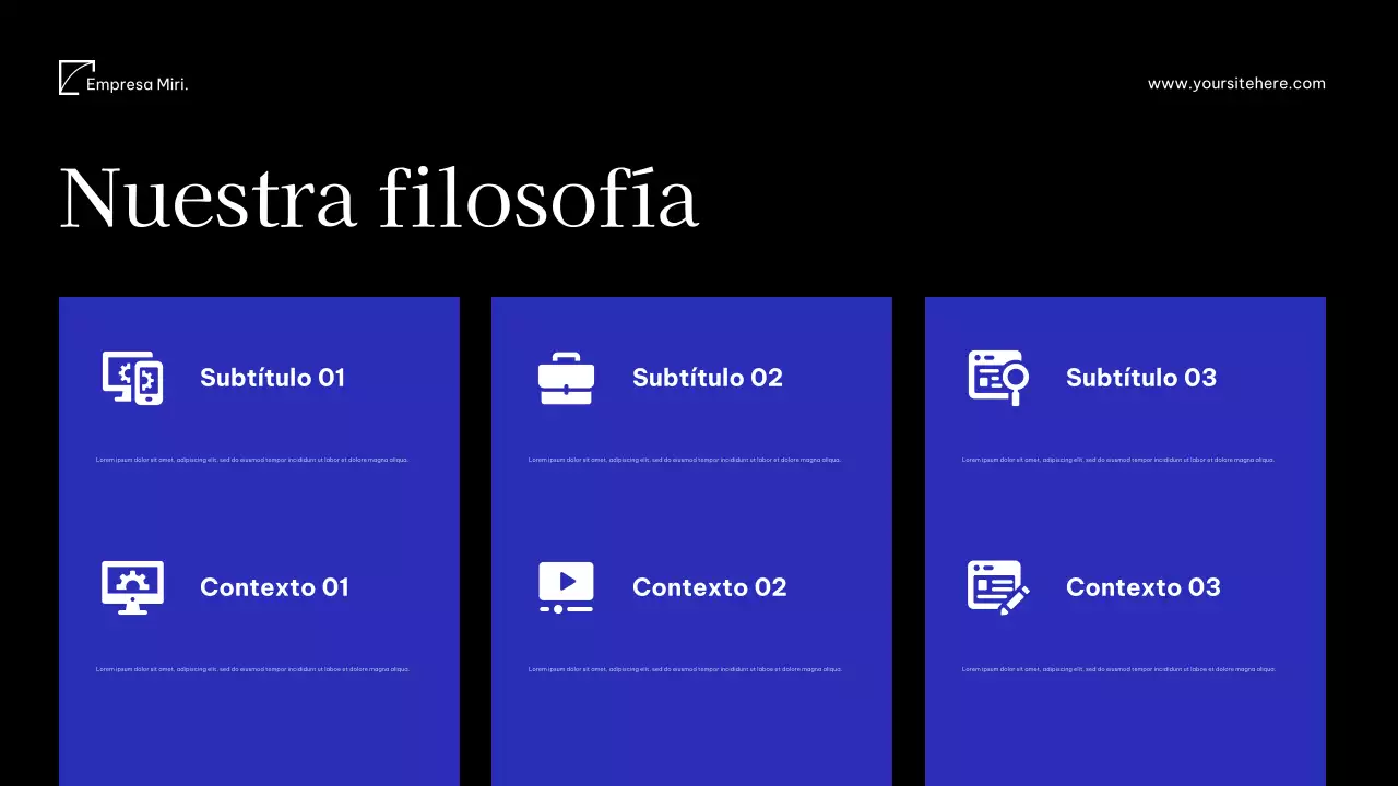 Documento de medios modernos de Blue