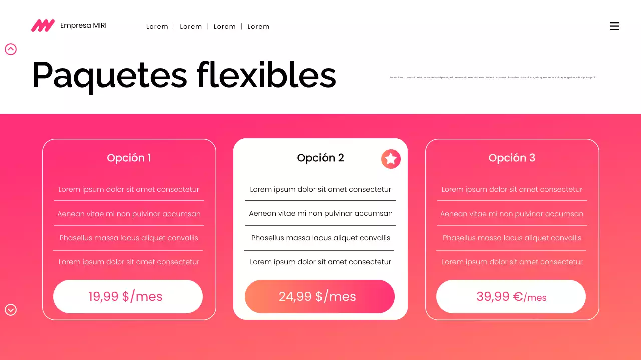 Presentación de marketing digital moderna con degradado