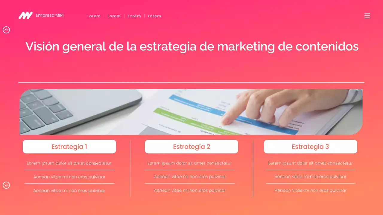 Presentación de marketing digital moderna con degradado