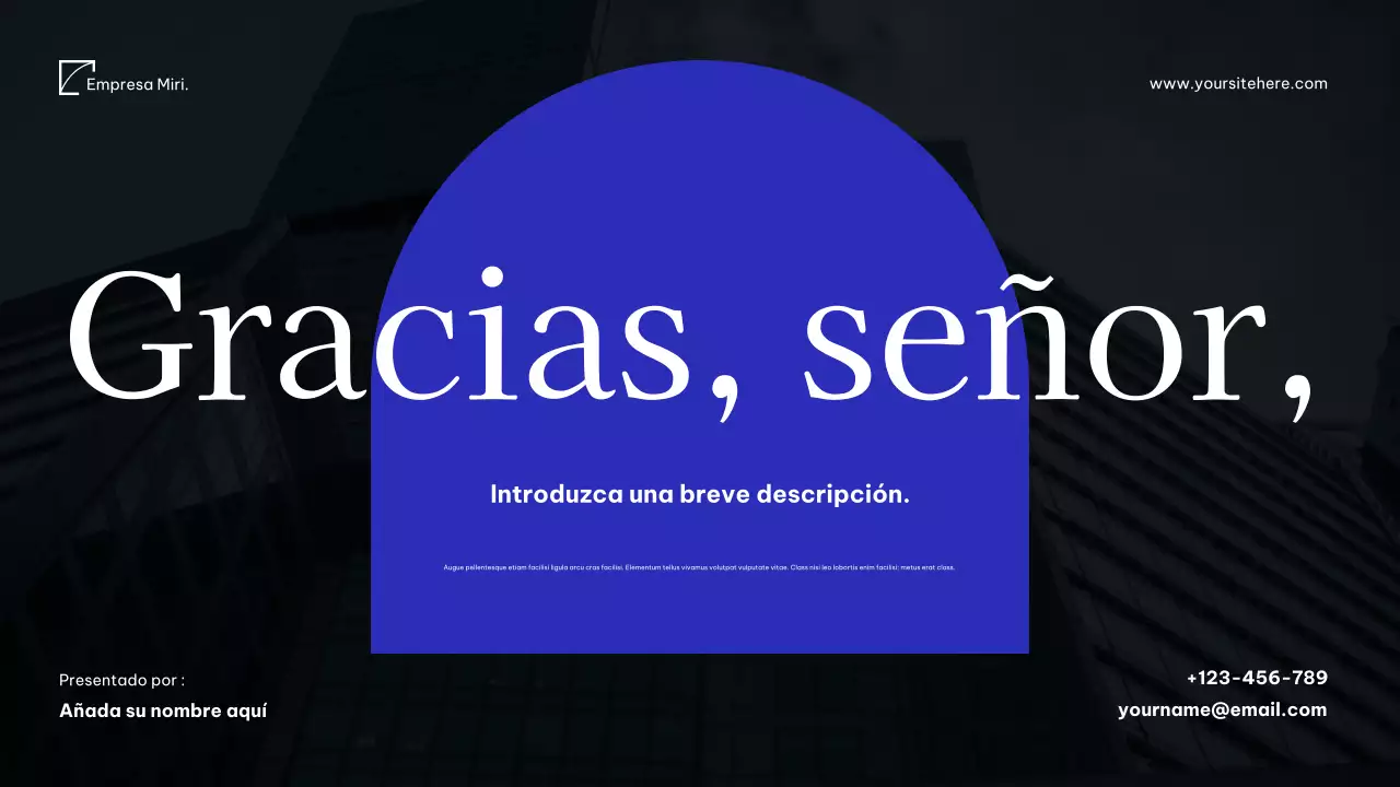 Documento de medios modernos de Blue