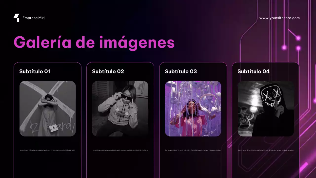 Promoción de ciberseguridad futurista de color púrpura