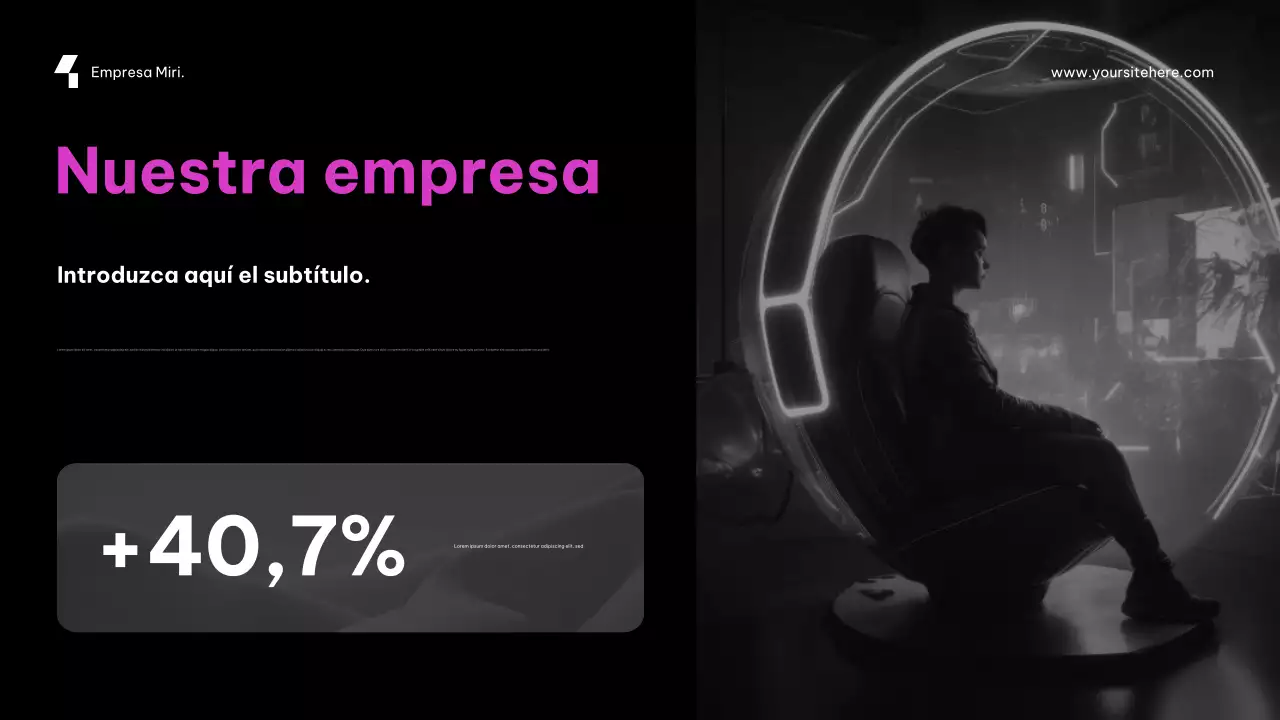 Promoción de ciberseguridad futurista de color púrpura