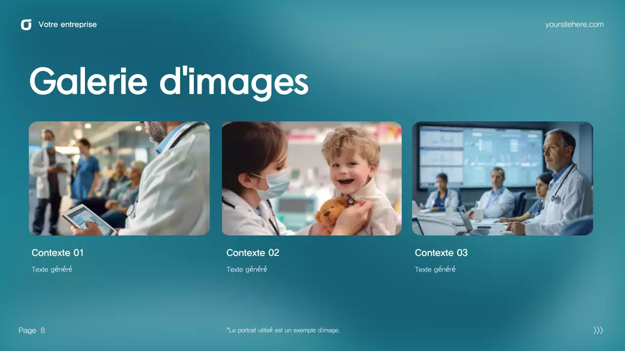 Présentation informatique moderne Teal