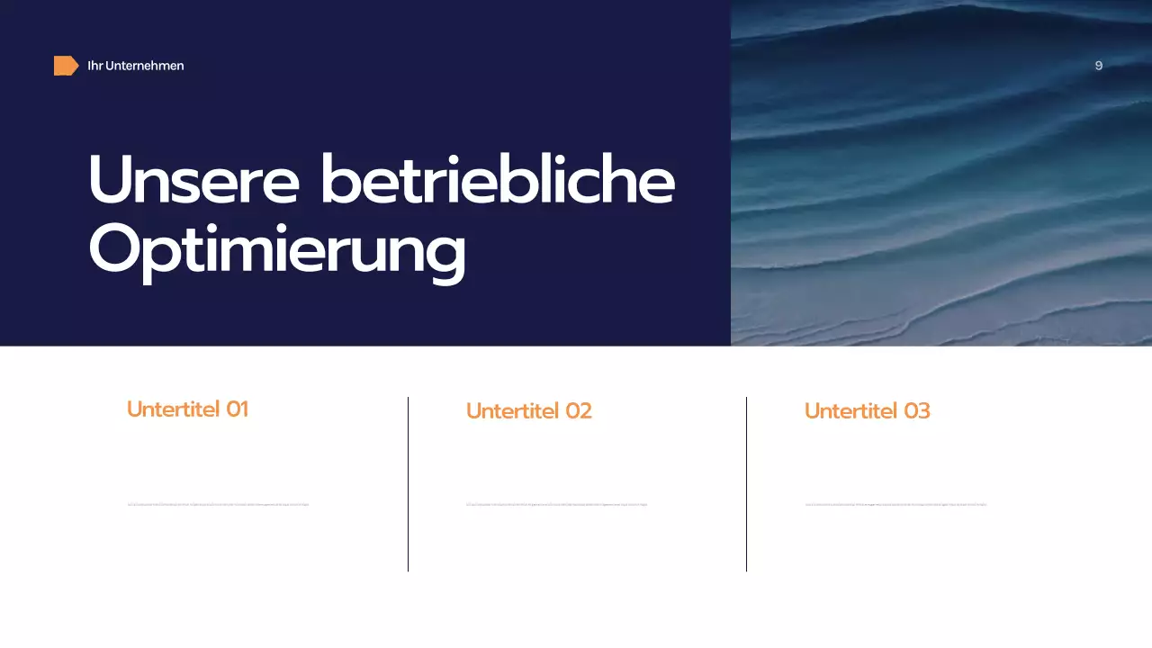 Marineblaue geometrische Geschäftspräsentation