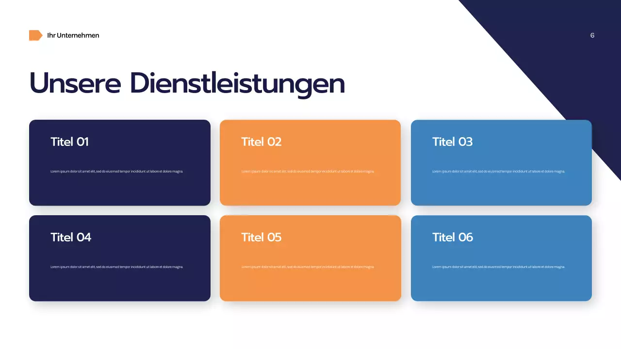 Marineblaue geometrische Geschäftspräsentation