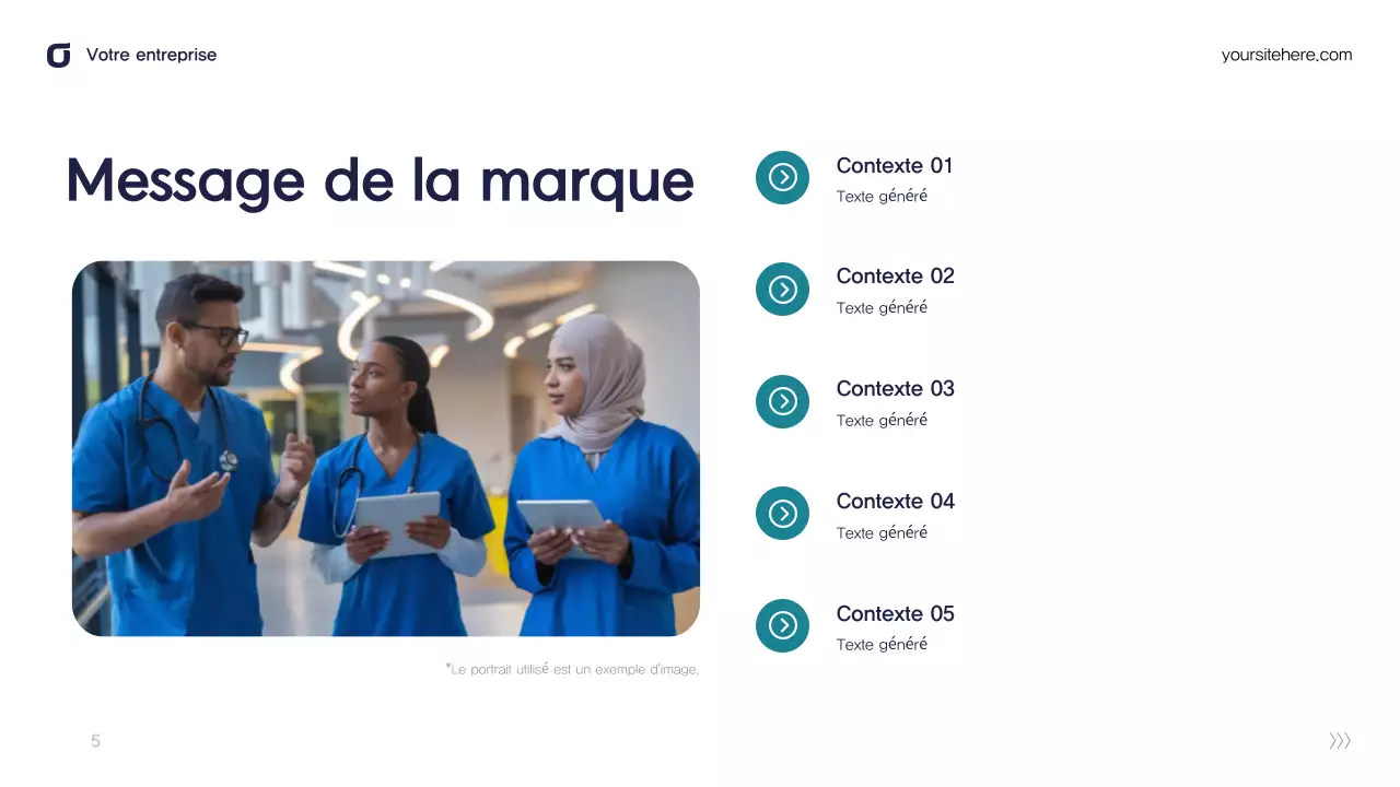 Présentation informatique moderne Teal