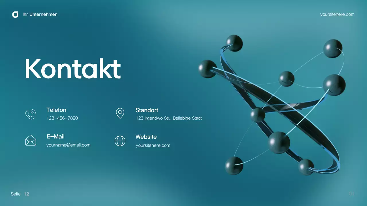 Blaugrüne moderne IT-Präsentation