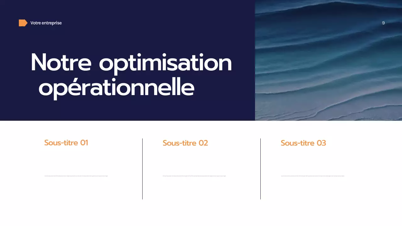 Présentation commerciale géométrique de la marine