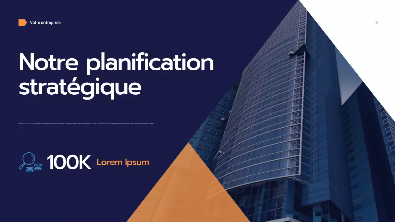 Présentation commerciale géométrique de la marine