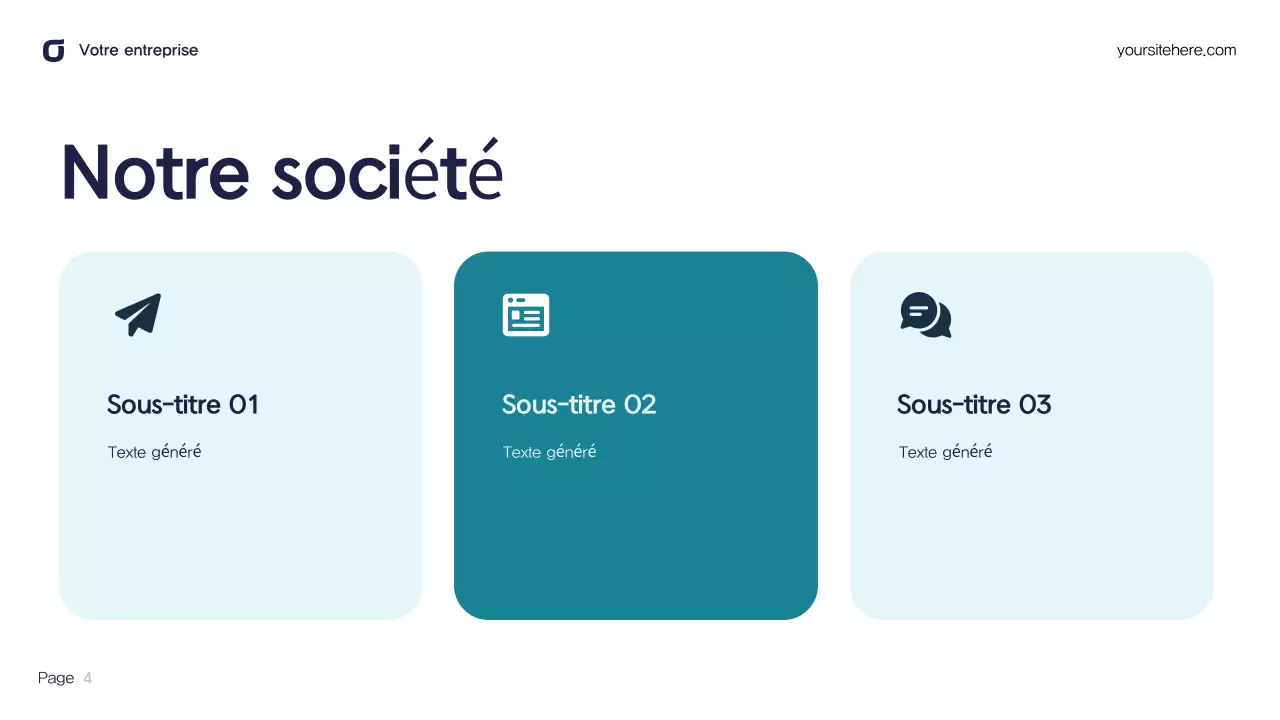 Présentation informatique moderne Teal