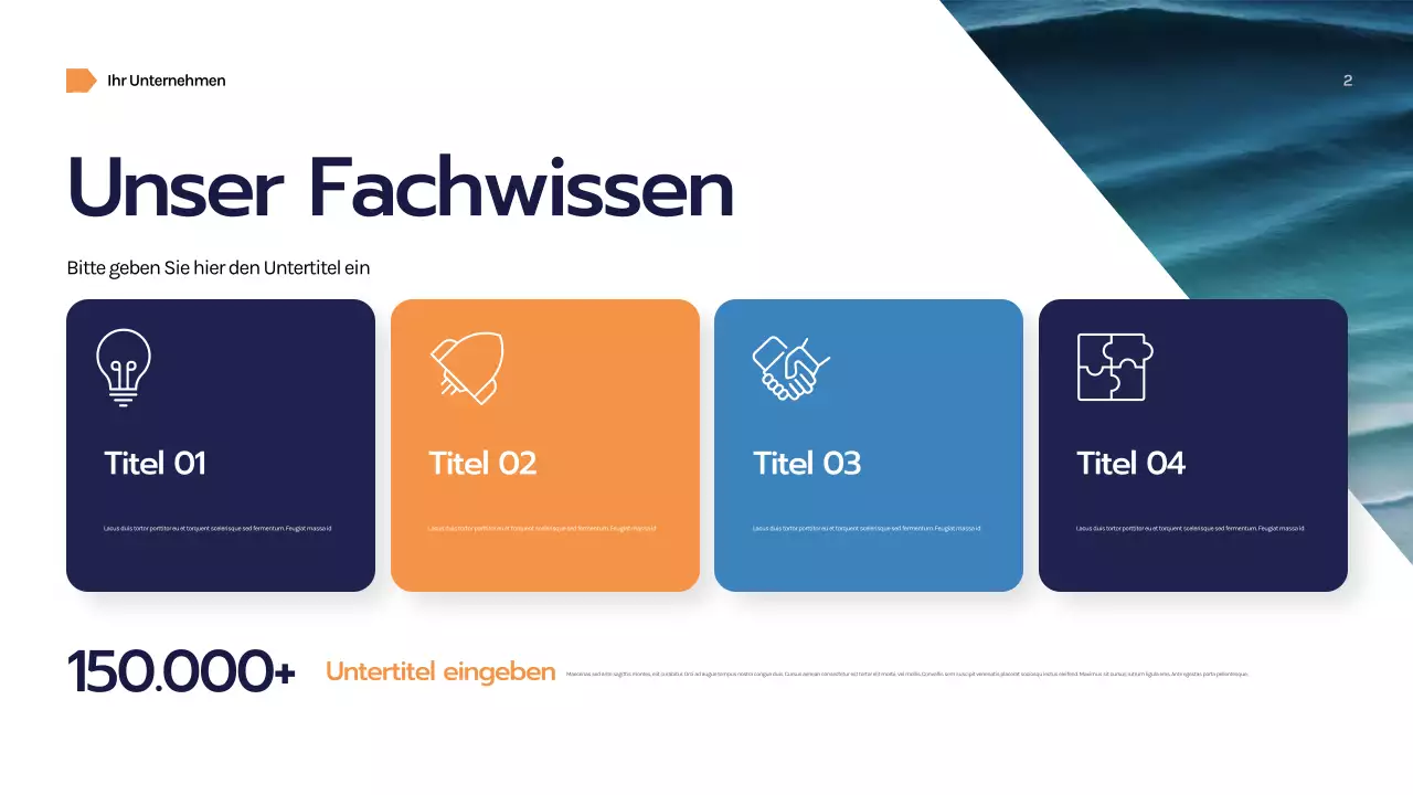 Marineblaue geometrische Geschäftspräsentation