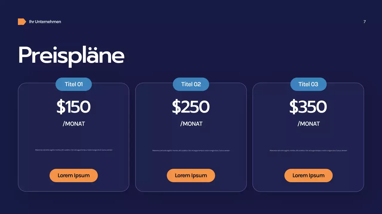 Marineblaue geometrische Geschäftspräsentation