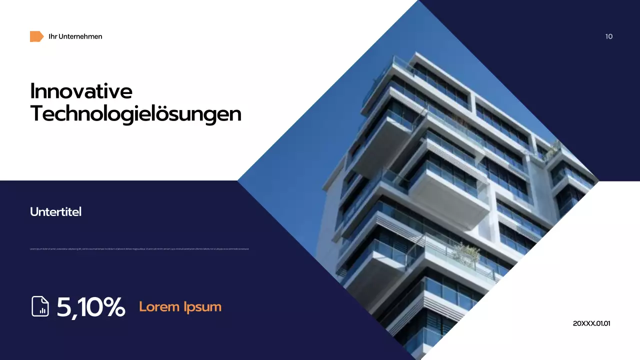 Marineblaue geometrische Geschäftspräsentation