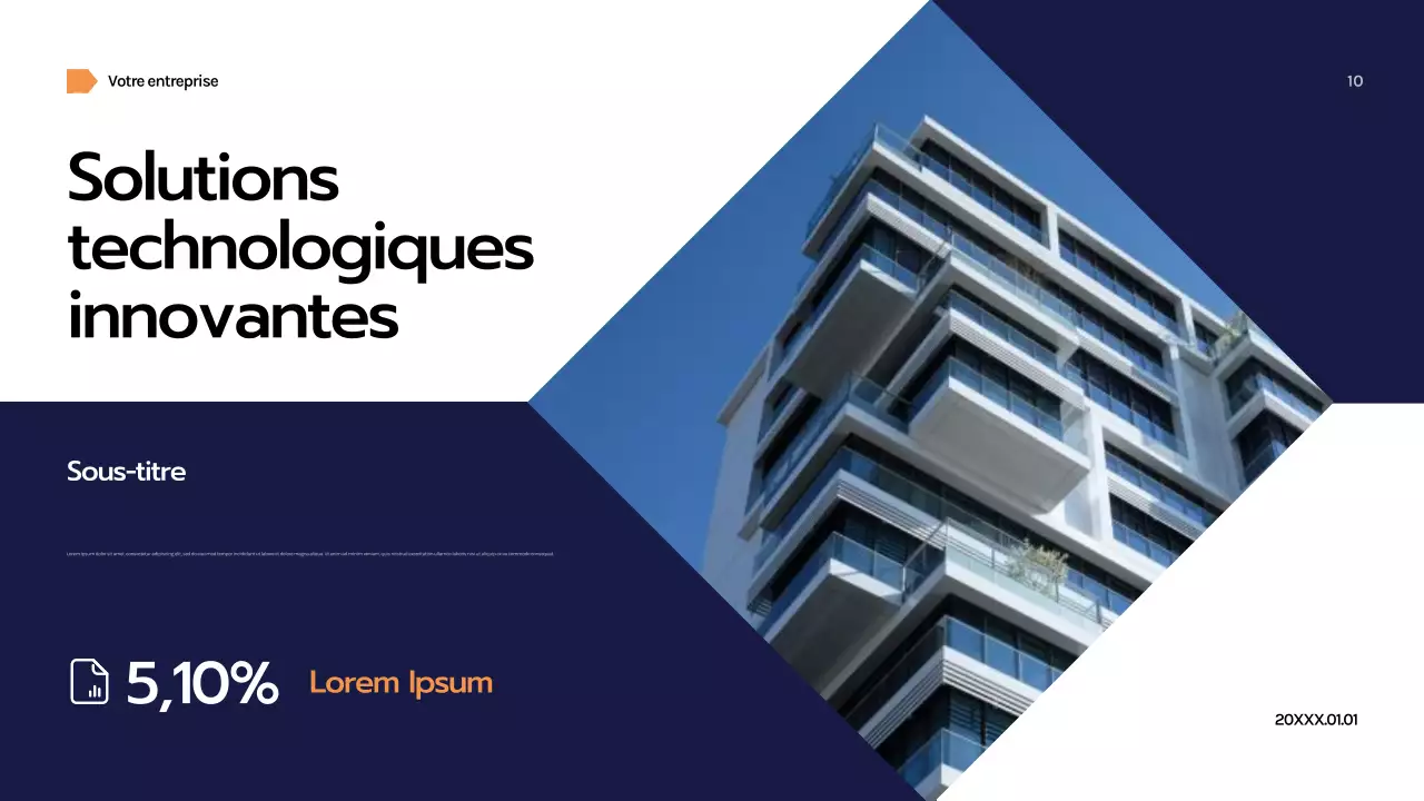 Présentation commerciale géométrique de la marine