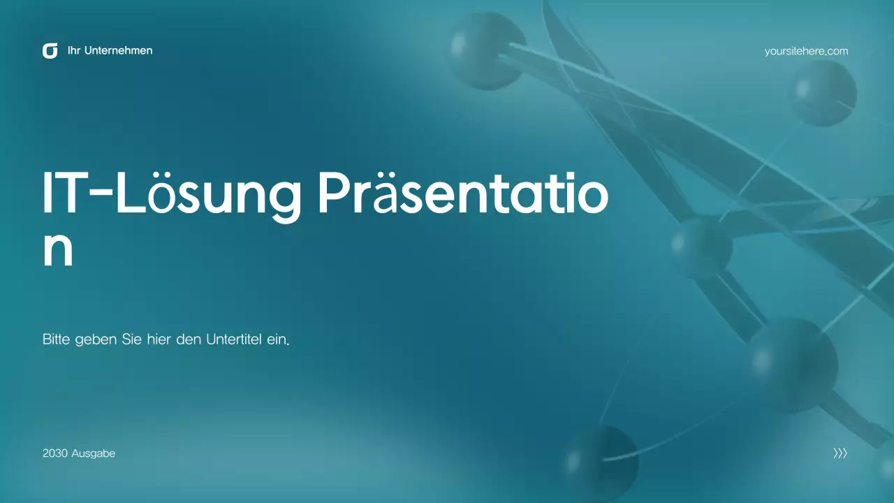 Blaugrüne moderne IT-Präsentation