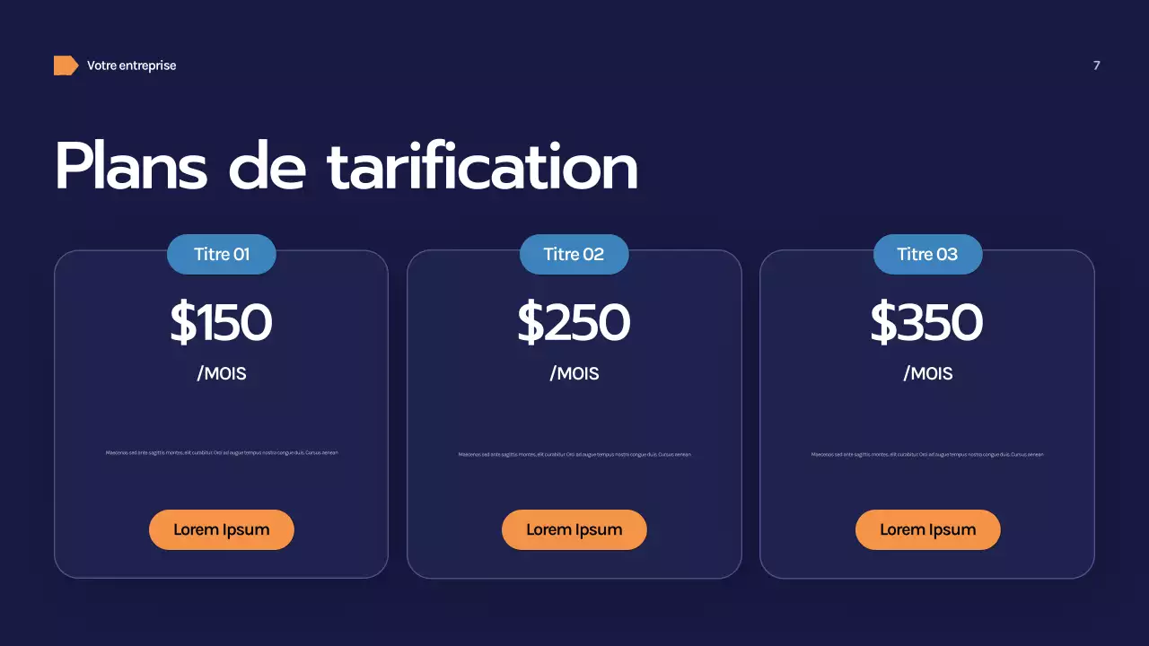Présentation commerciale géométrique de la marine