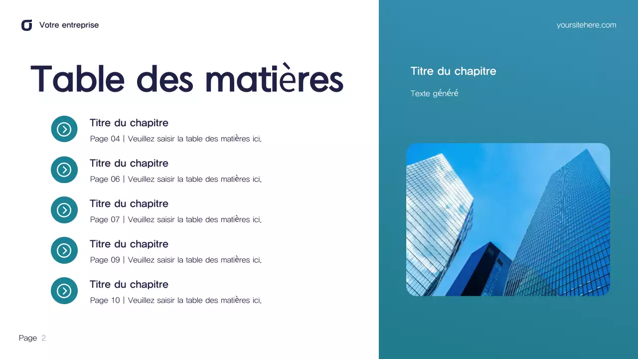 Présentation informatique moderne Teal
