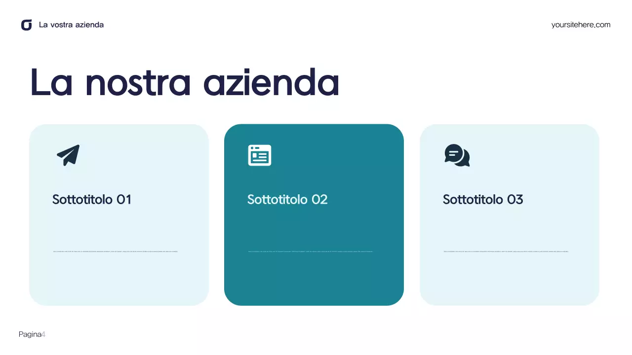 Presentazione IT moderna in verde acqua