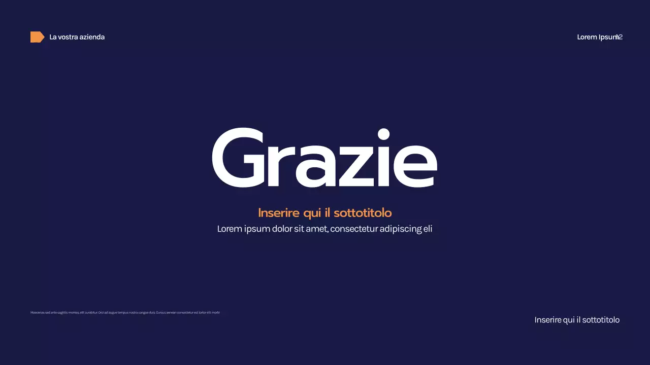 Presentazione aziendale geometrica della Marina