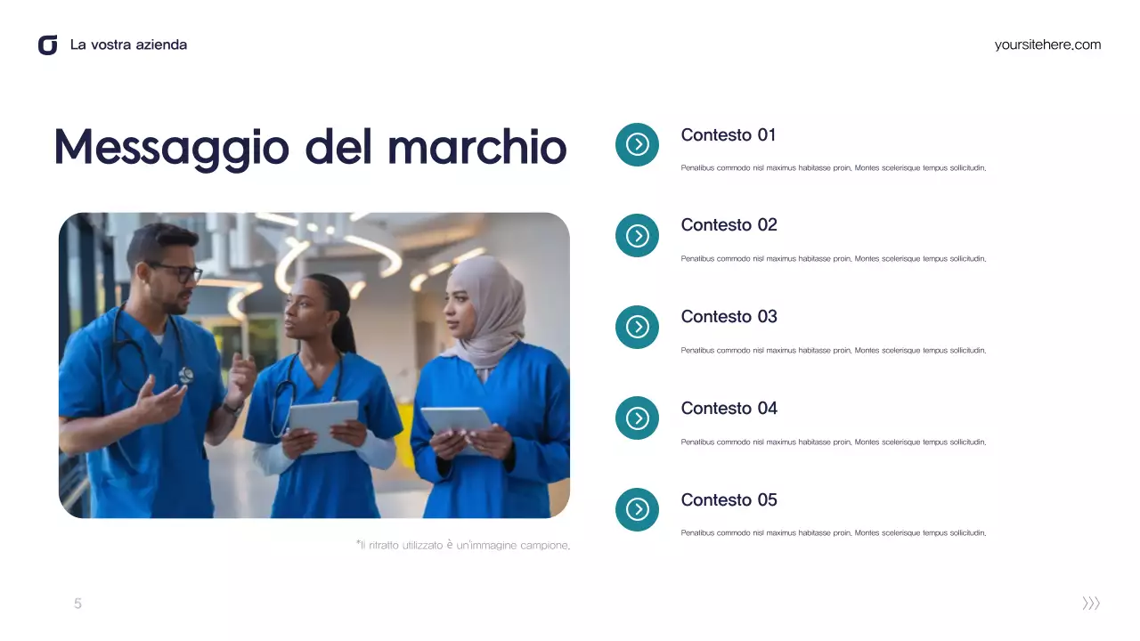 Presentazione IT moderna in verde acqua