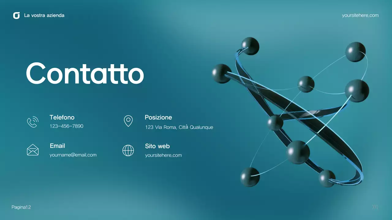 Presentazione IT moderna in verde acqua