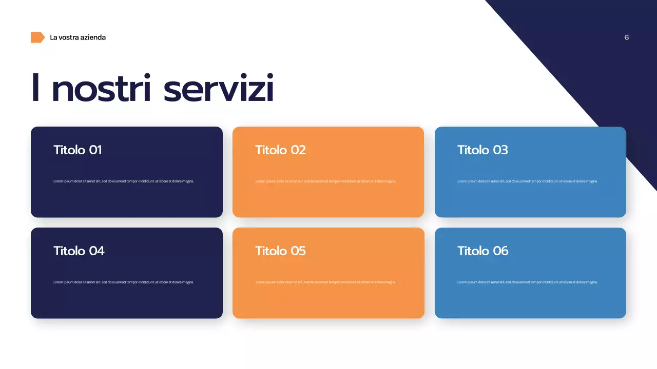 Presentazione aziendale geometrica della Marina
