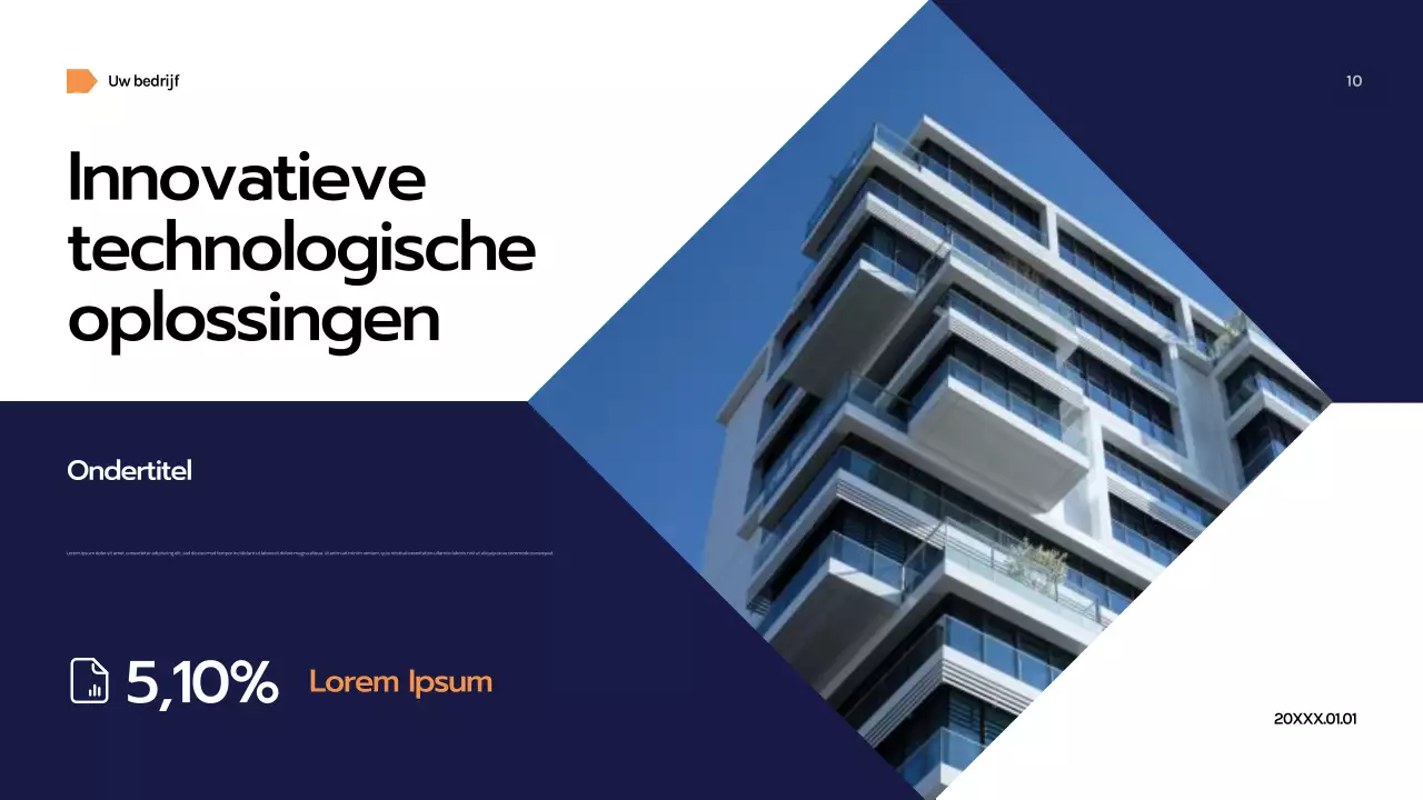 Marine Geometrische Zakelijke Presentatie