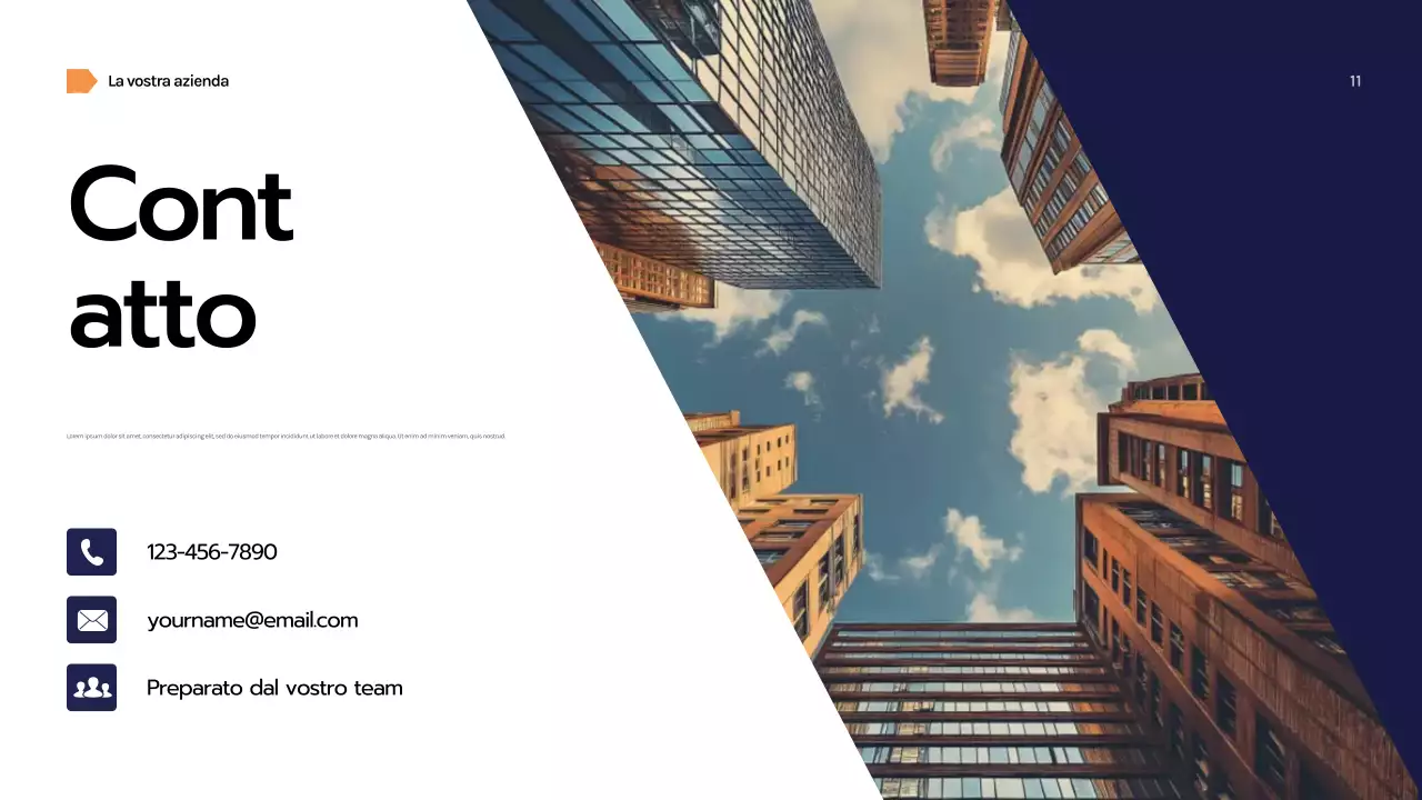 Presentazione aziendale geometrica della Marina