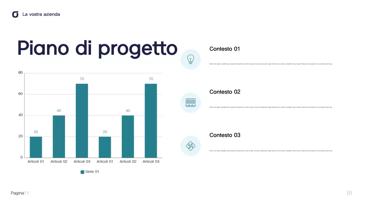Presentazione IT moderna in verde acqua