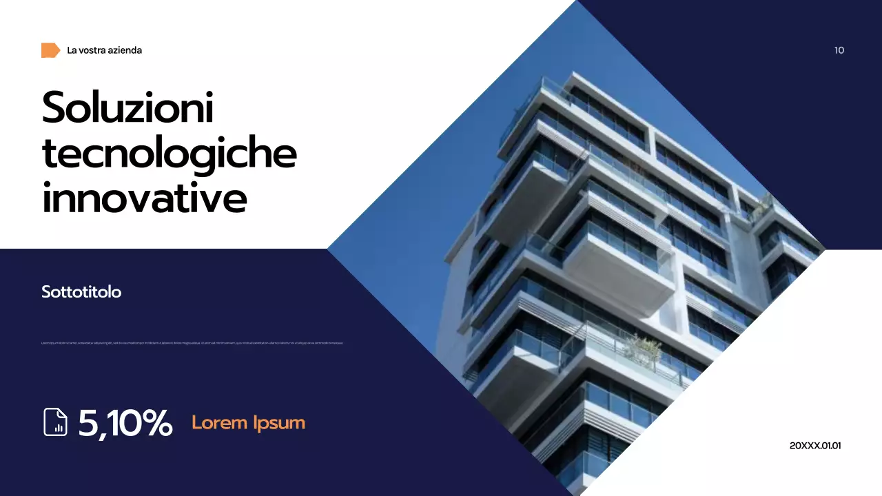 Presentazione aziendale geometrica della Marina