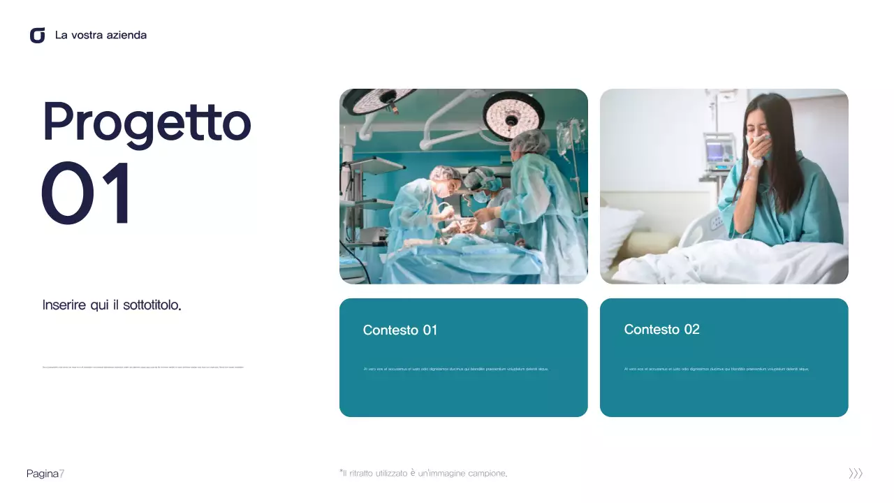 Presentazione IT moderna in verde acqua