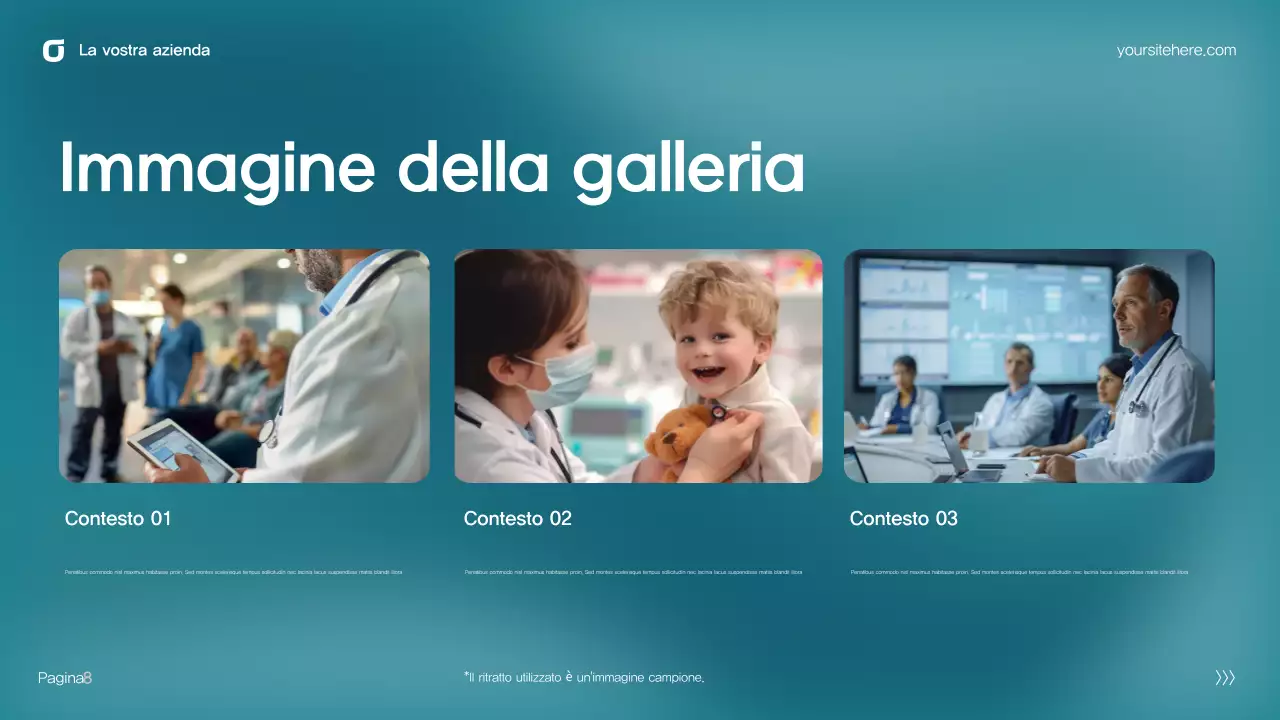 Presentazione IT moderna in verde acqua