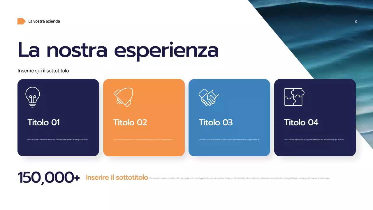 Presentazione aziendale geometrica della Marina