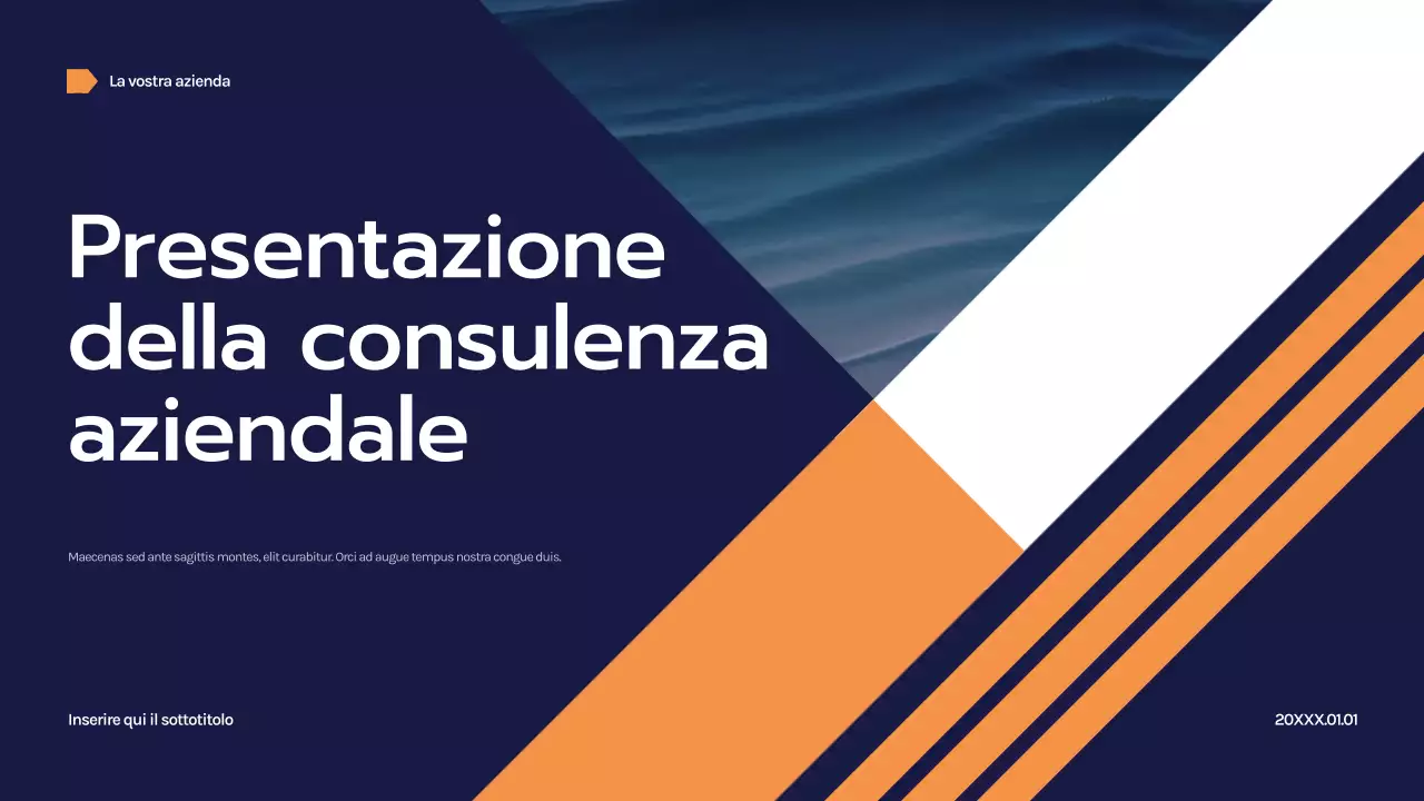 Presentazione aziendale geometrica della Marina