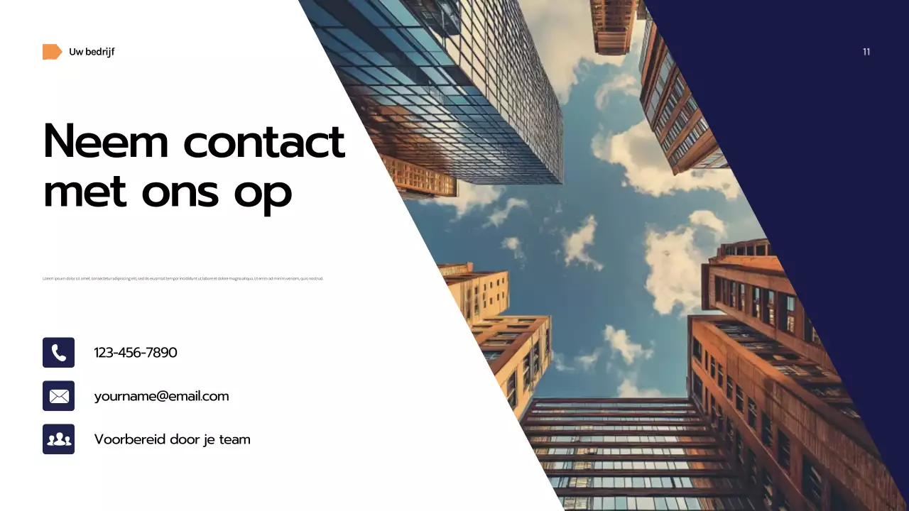 Marine Geometrische Zakelijke Presentatie