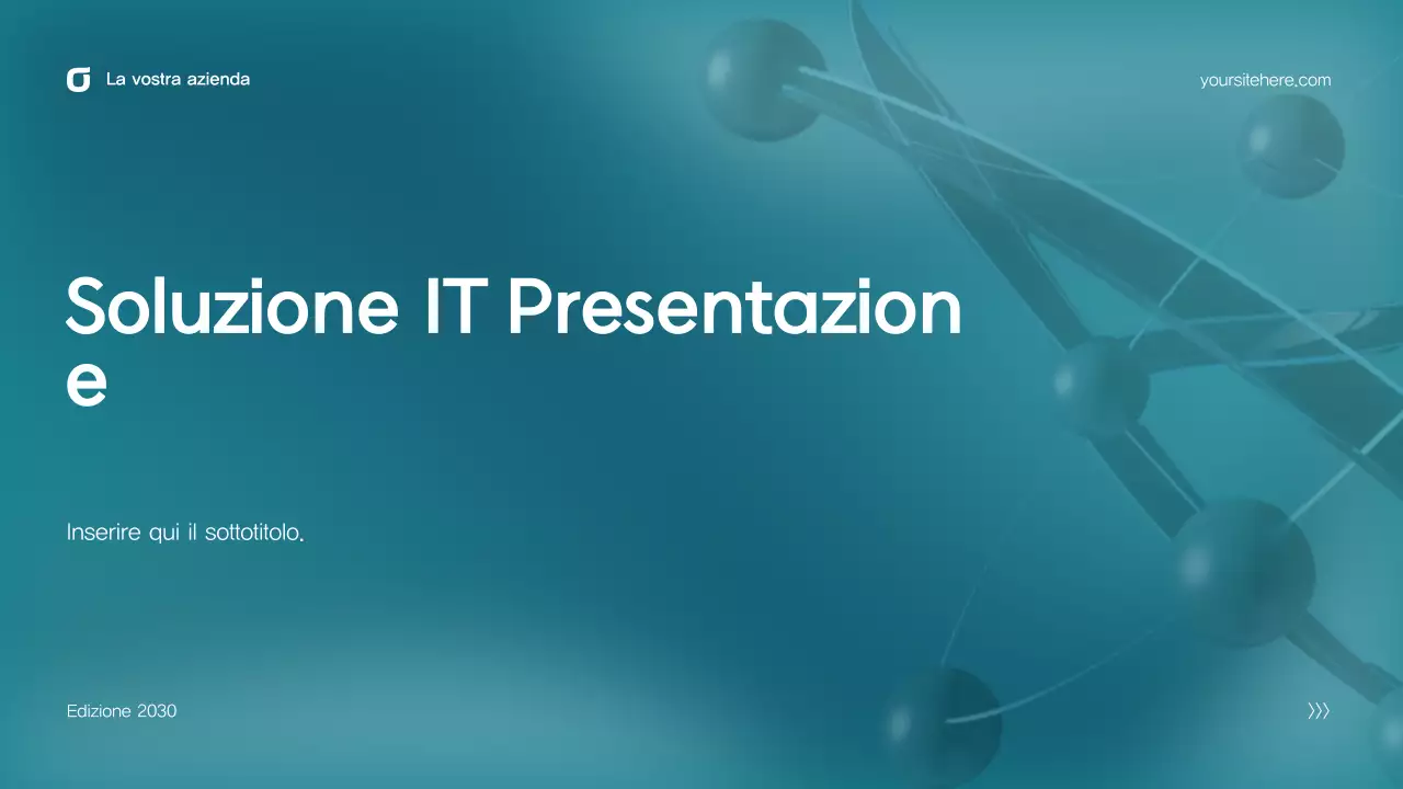 Presentazione IT moderna in verde acqua