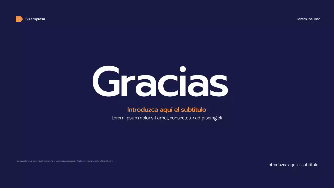 Presentación empresarial con diseño geométrico de la marina