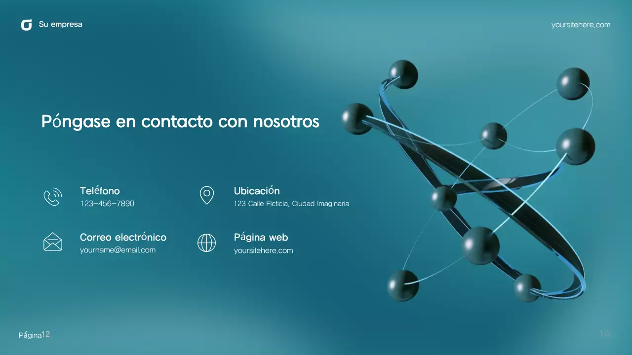 Presentación de TI moderna en verde azulado