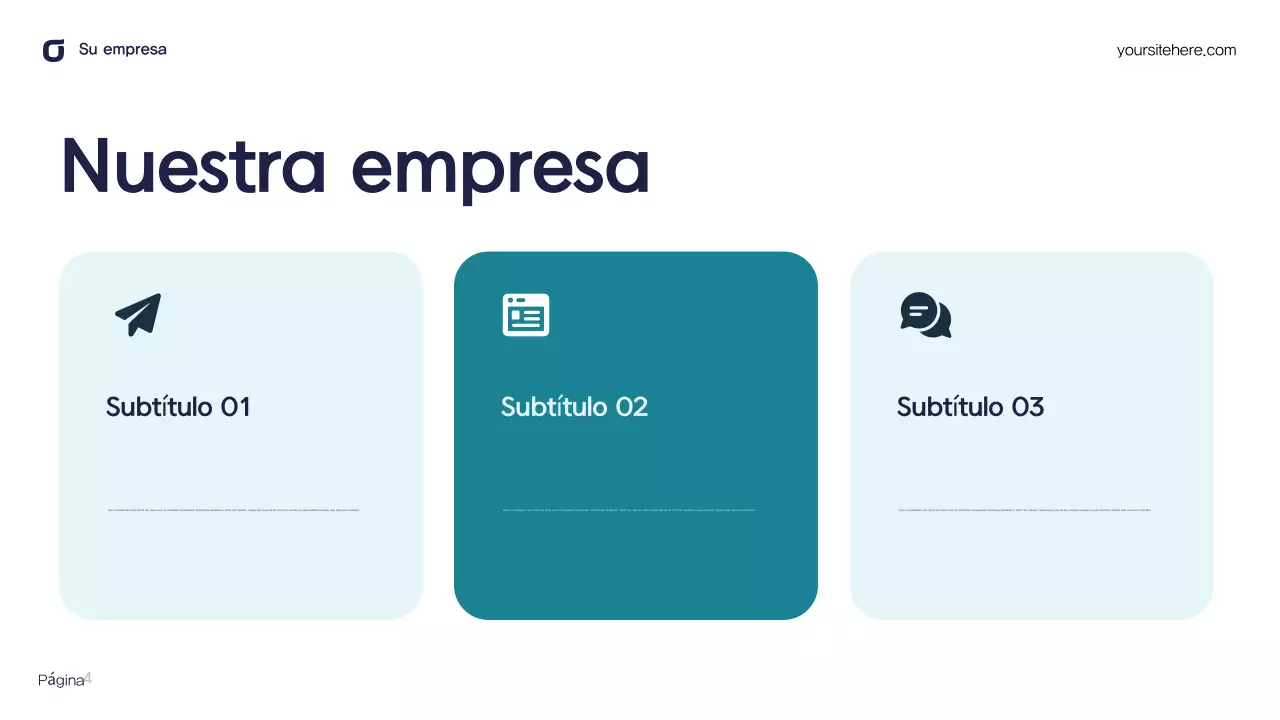 Presentación de TI moderna en verde azulado