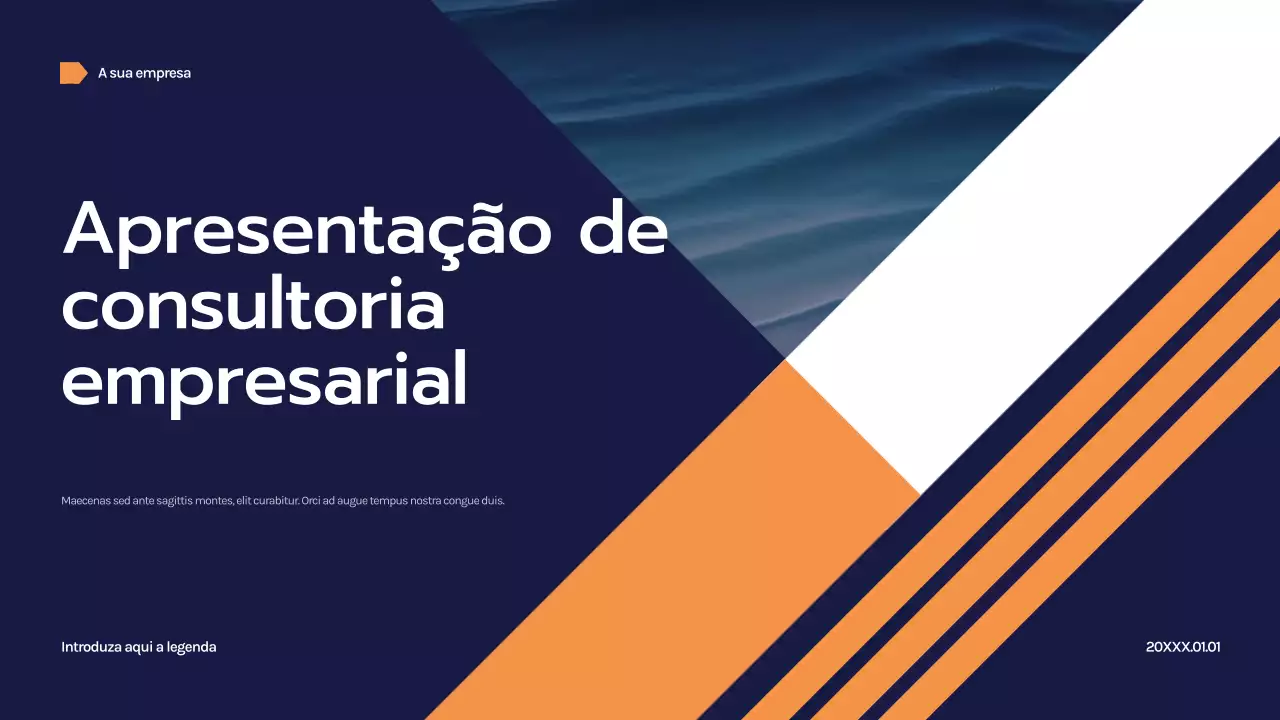 Apresentação de negócios geométrica da Marinha