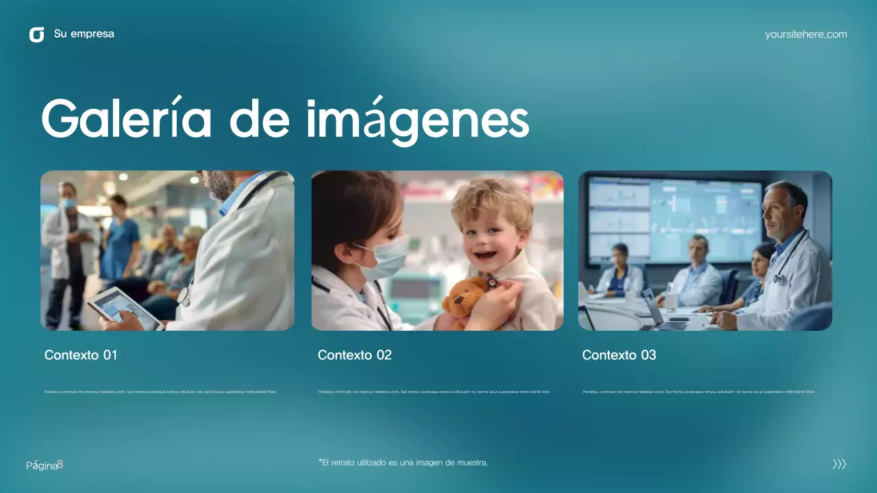 Presentación de TI moderna en verde azulado