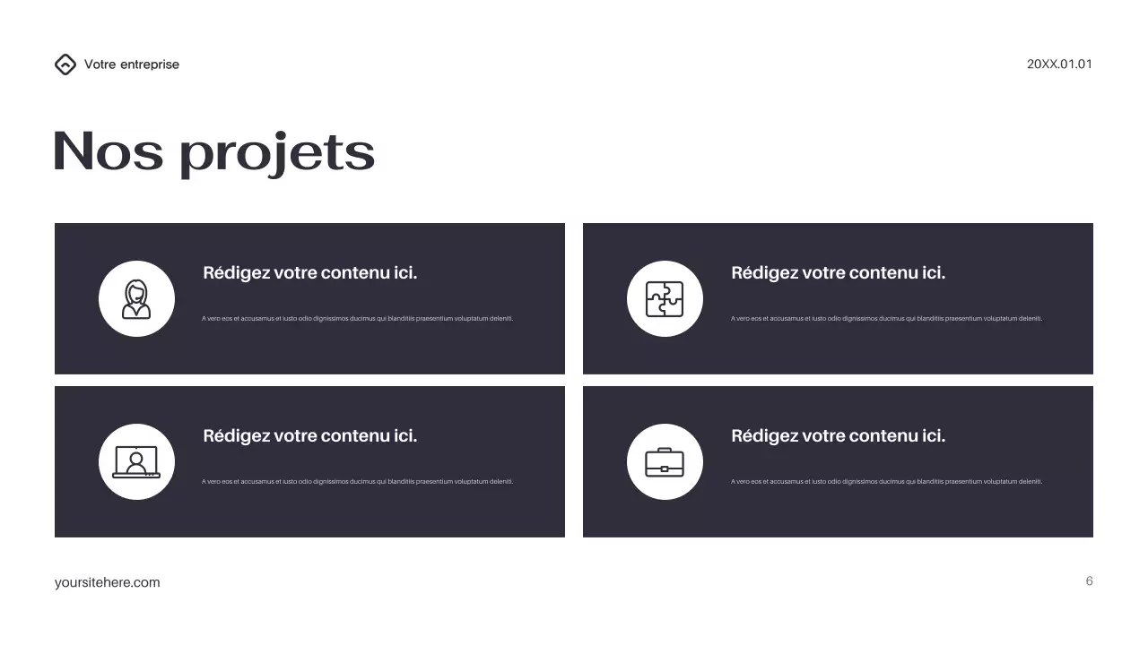 Présentation informatique moderne noire