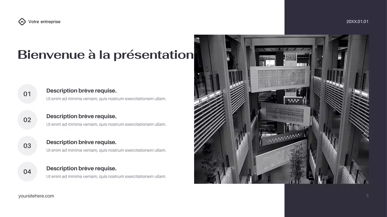 Présentation informatique moderne noire