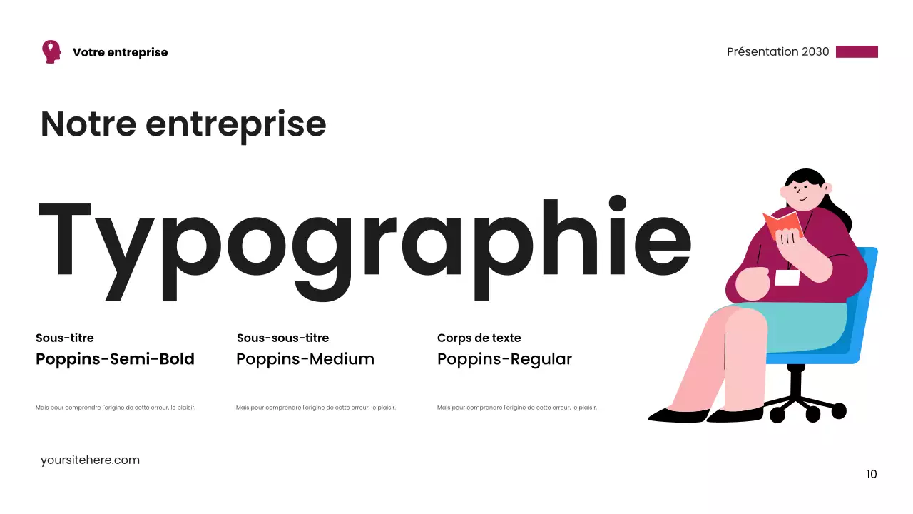 Carte de visite moderne rose