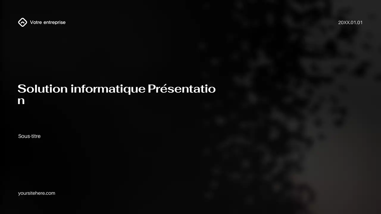 Présentation informatique moderne noire