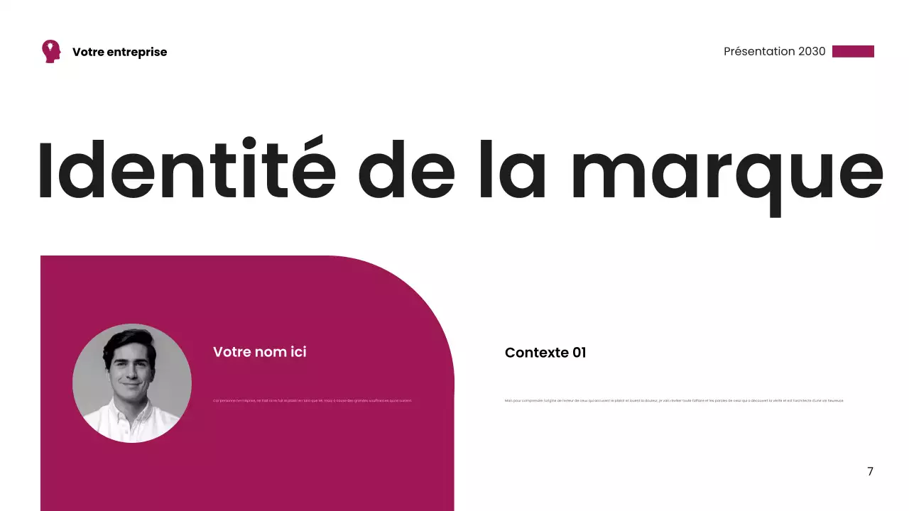 Carte de visite moderne rose